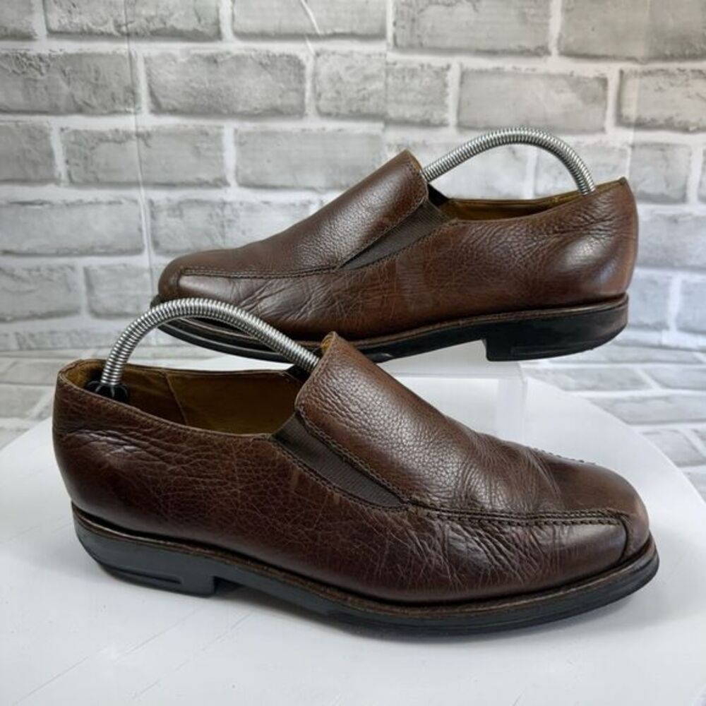 Sandro Men's Size 9.5 D Brown Leather Comfort Soft Gel Slip On Loafers